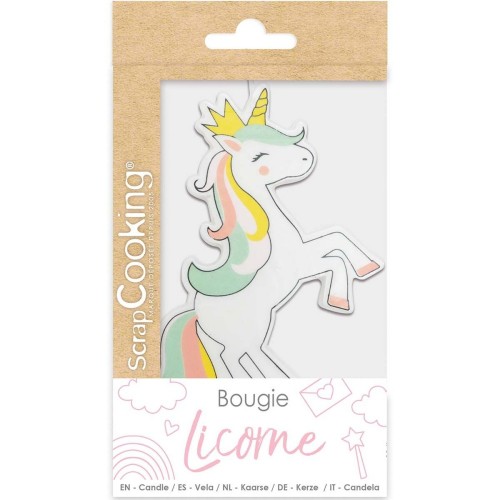 ScrapCooking XXL cake candle - Unicorn with crown - 1pc