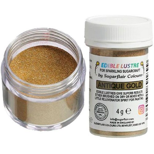 Sugarflair Edible Lustre Colour - Antique Gold 4g