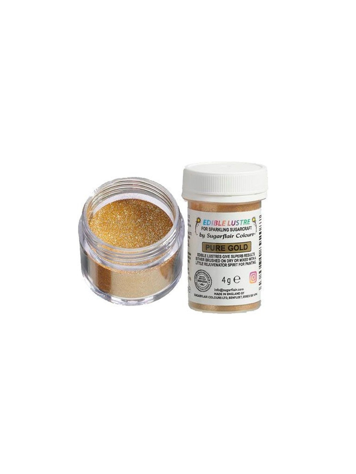 Sugarflair Edible Lustre Colour - Pure Gold 4g