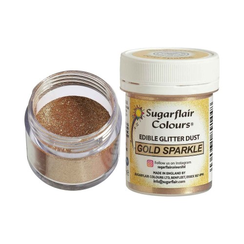 Sugarflair essbarer Pulverperlenfarbe - gold - Gold Glanz 10g