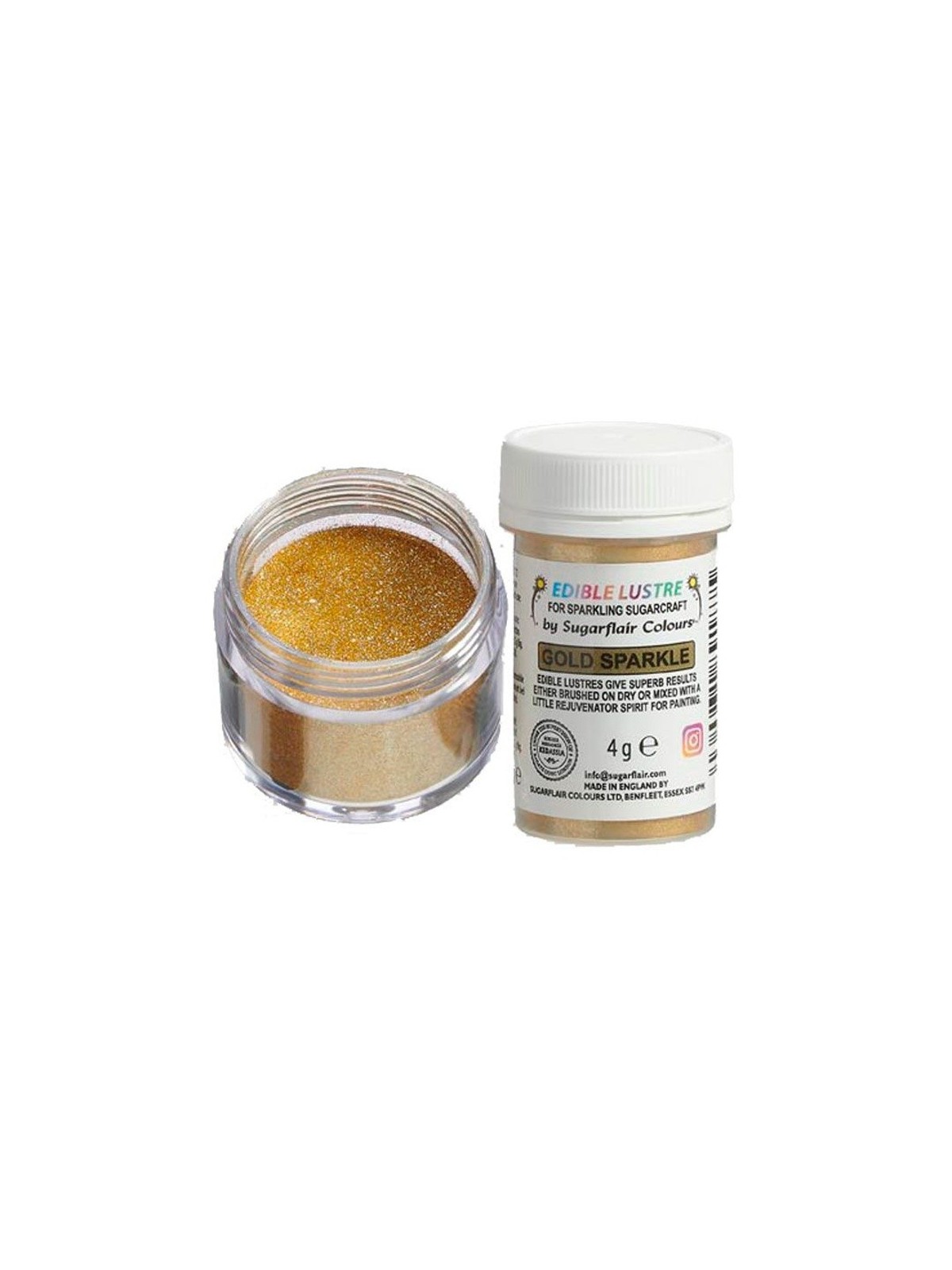 Sugarflair Edible Lustre Colour - Gold Sparkle 4g