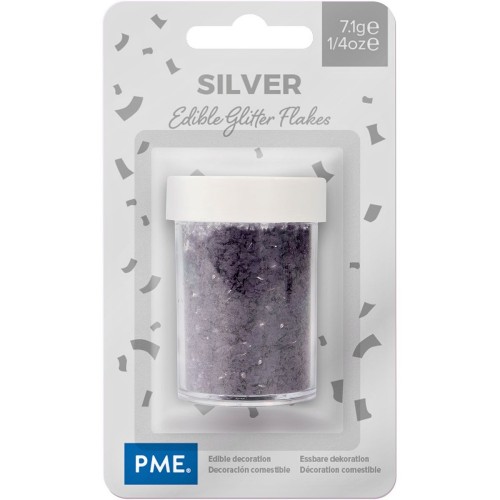 PME essbare Glitter Flakes - Silver 7,1g