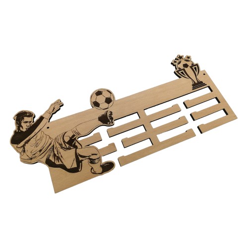 Wooden medal hanger - Football