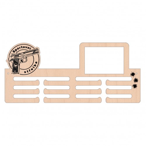 Wooden medal hanger - Sport shooting