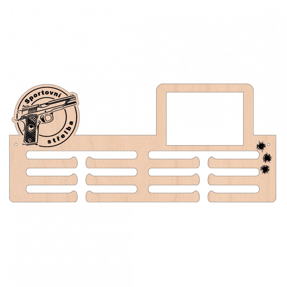 Wooden medal hanger - Shooting sports