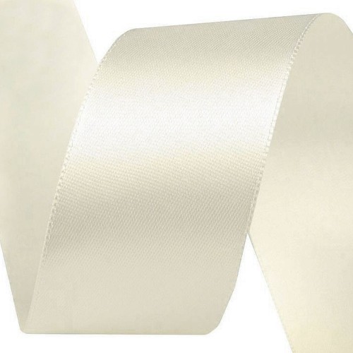 Atlas Doppelsatinband - creme - 5m / 40mm