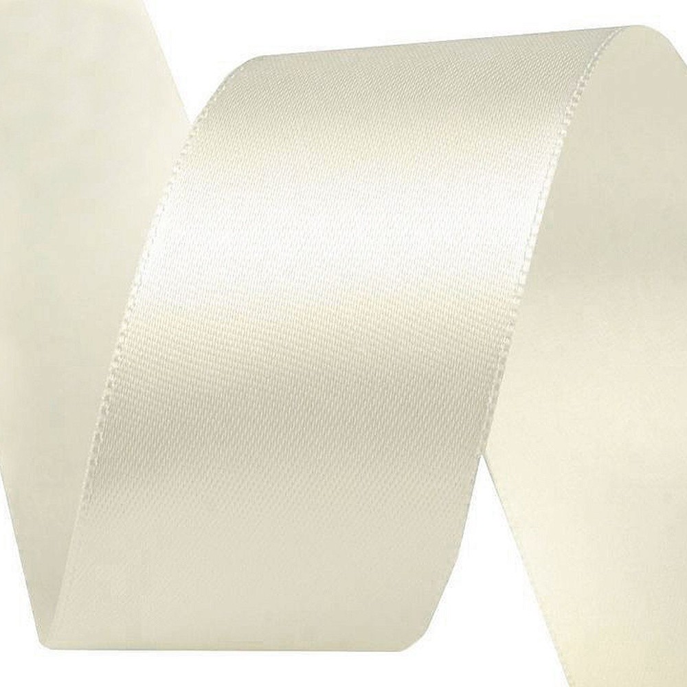 Atlas double-faced satin ribbon - cream - 5m / 40mm