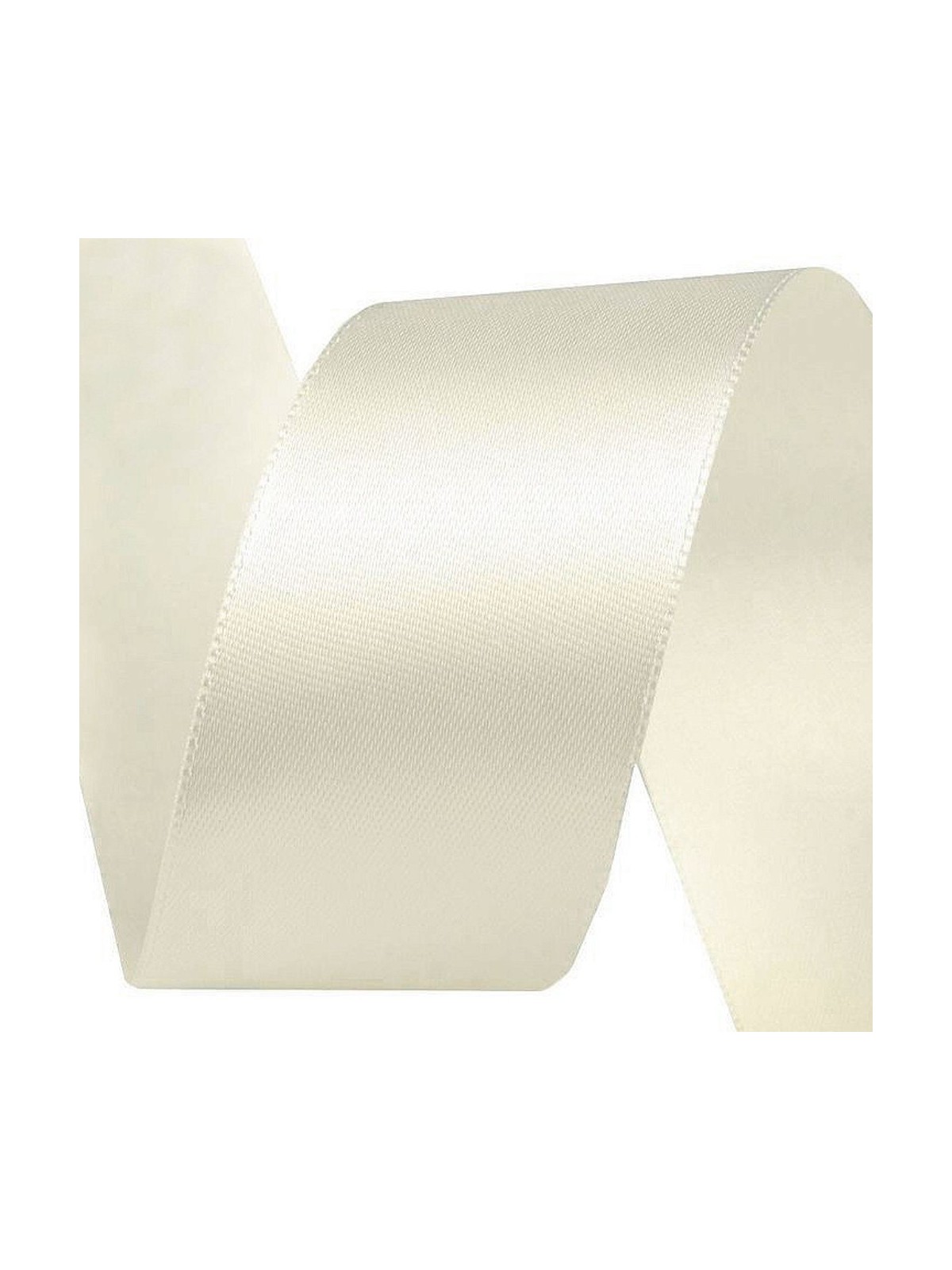 Atlas Doppelsatinband - creme - 5m / 40mm