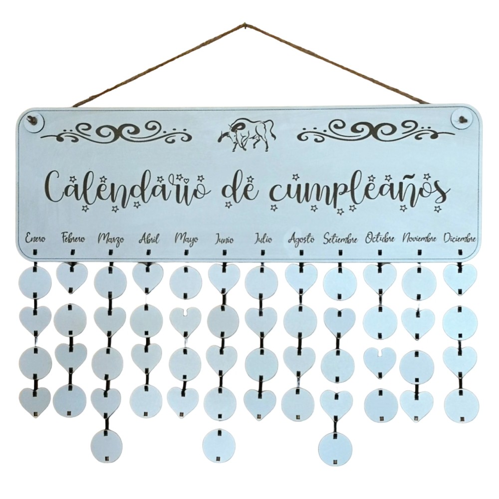 Wooden family wall calendar (ES) 1