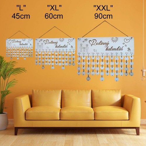 Wooden family wall calendar (ES) 2