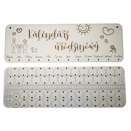 Wooden family wall calendar (PL) 2