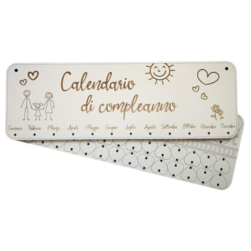 Wooden family wall calendar (IT) 1