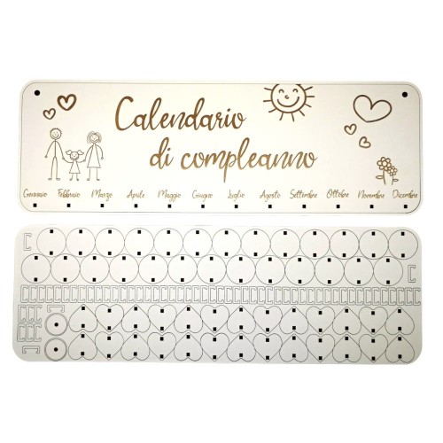 Wooden family wall calendar (IT) 1