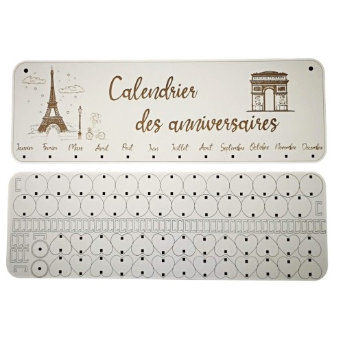 Wooden family wall calendar (FR) 2