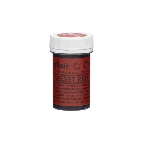 Sugarflair Gel-Farbe - Rot - Red Velvet 25g