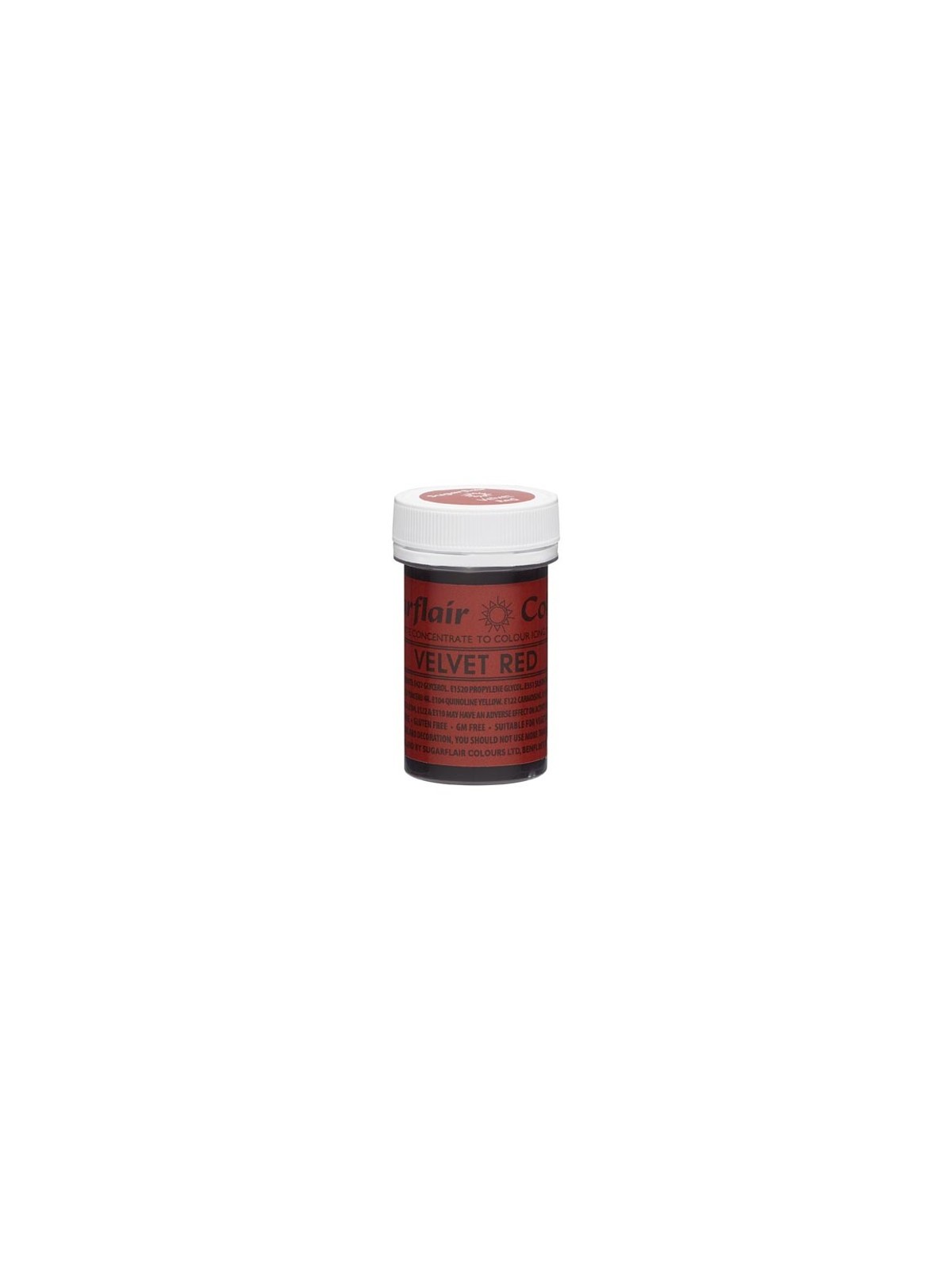 Sugarflair Gelfarbe rot - Red Velvet - 25g