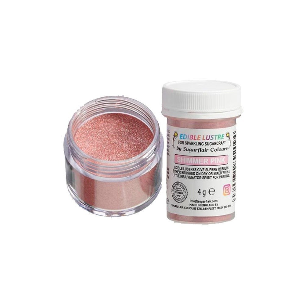 Sugarflair edible pearlescent powder color - pink - Shimmer pink 4g