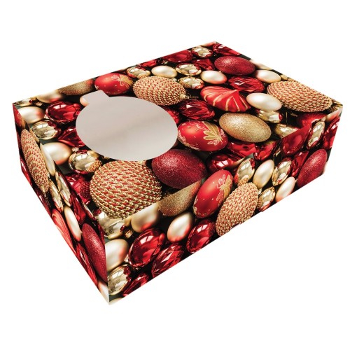 Boxen für Weihnachtsgebäck - Weihnachtsrot – 25 x 15 x 7 cm