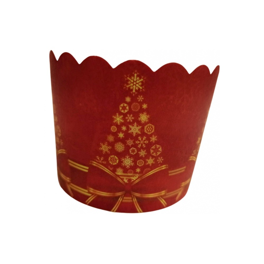 Muffin basket sturdy - Christmas red - 24 pieces