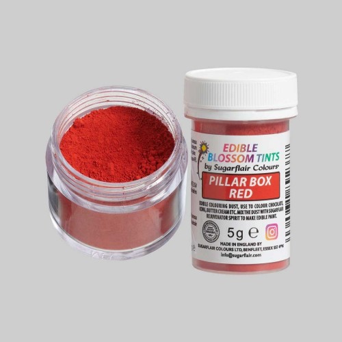 Sugarflair Blütenstaubfarbe - Puderfarbe - Säulenbox Rot - 5g