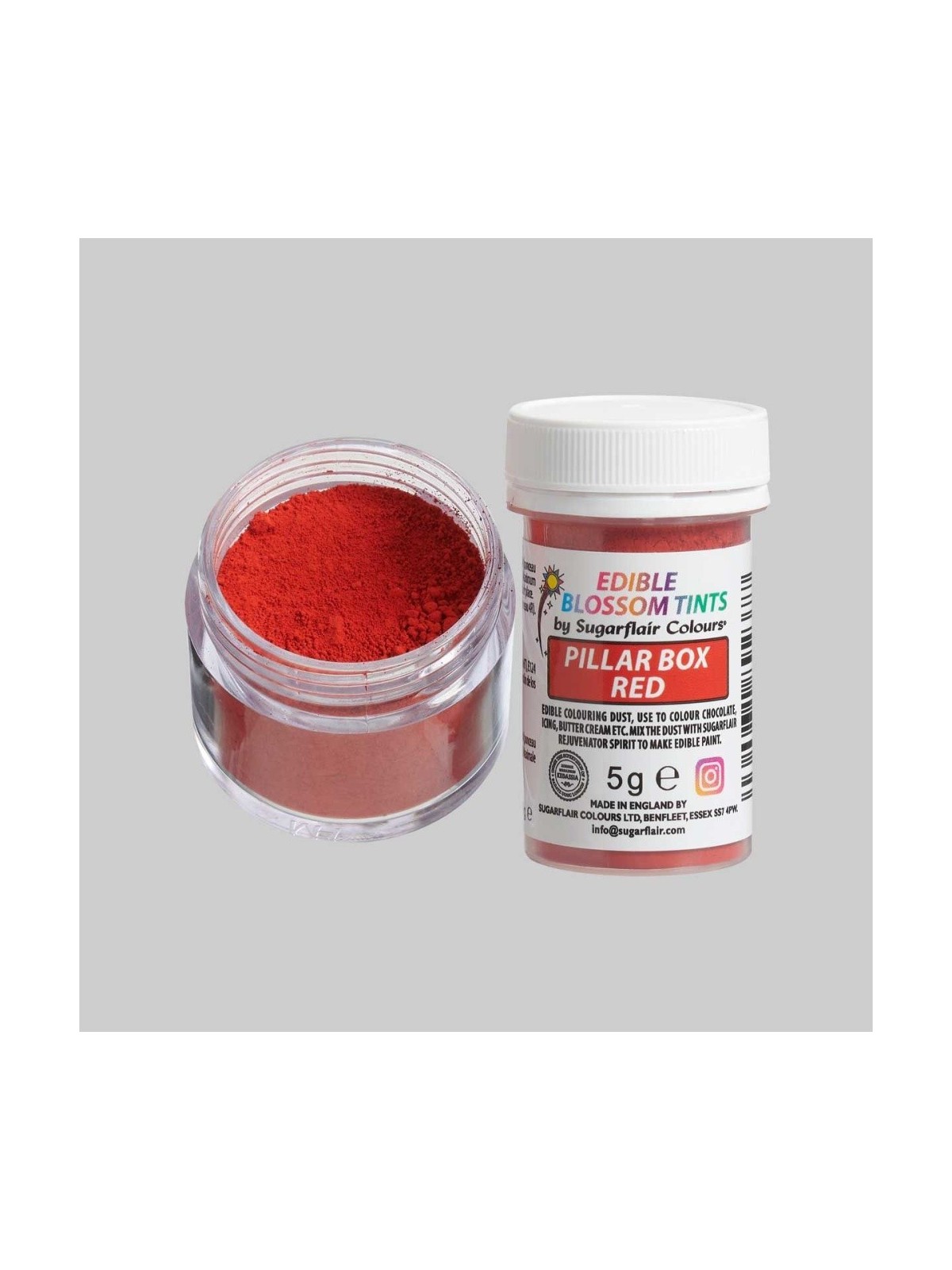 Sugarflair blossom tint - powder color - Pillar box Red - 5g