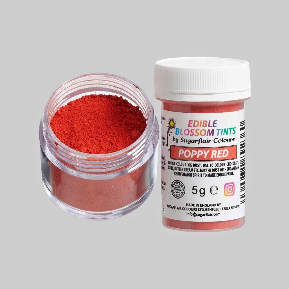 Sugarflair Blütentönung - Puderfarbe - Poppy Red - 5g