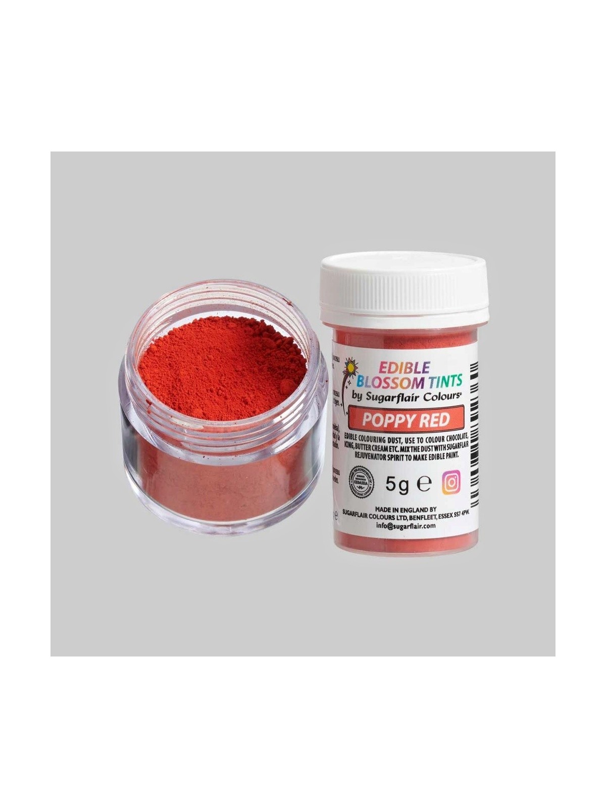 Sugarflair blossom tint - powder color - Poppy Red  - 5g