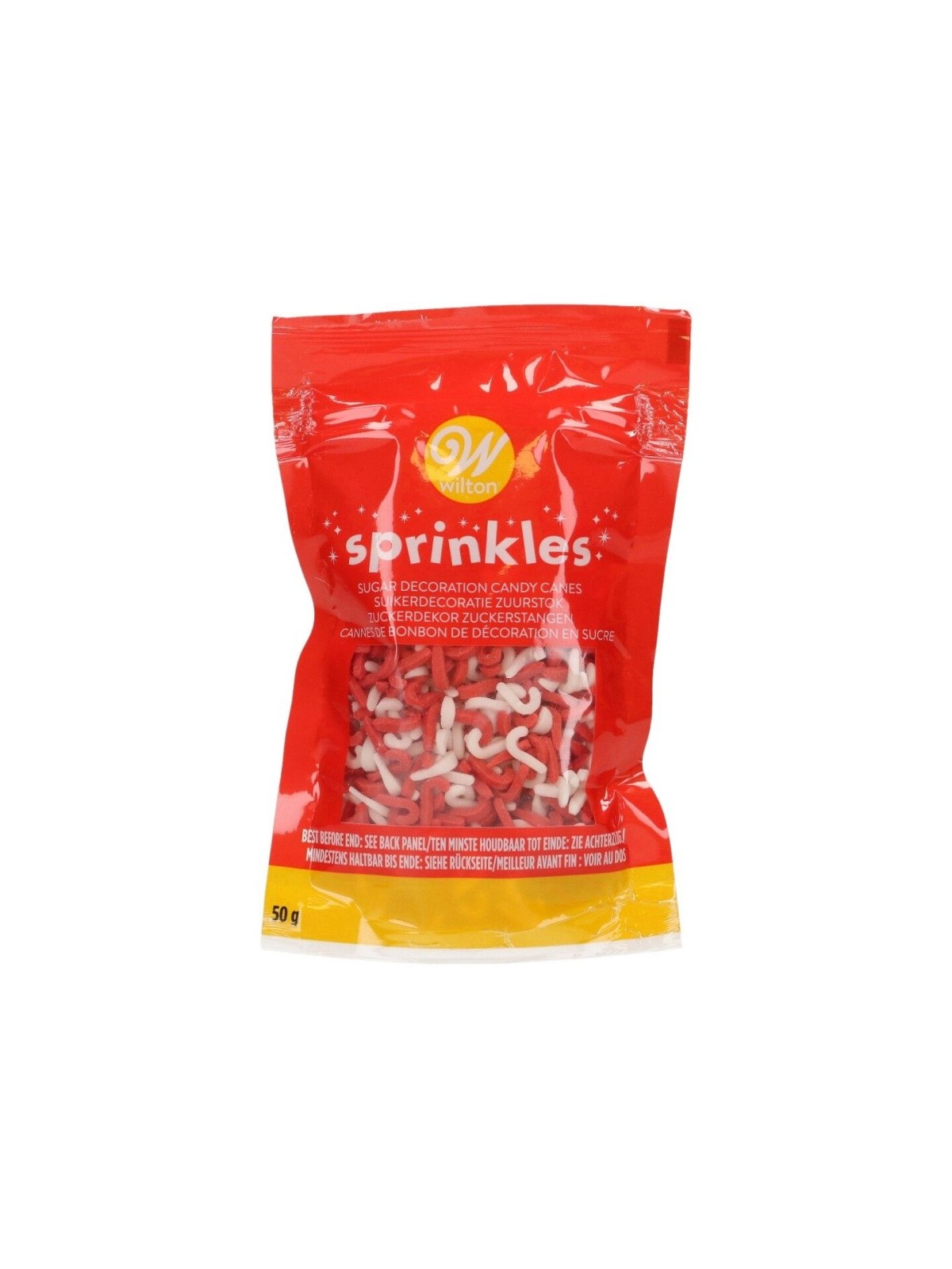 Wilton Candy Cane Sprinkle Mix - sugar canes - 50g