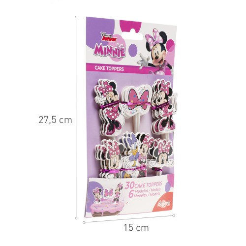 Decor - paper decoration - cake topper - Minnie - 30 pcs