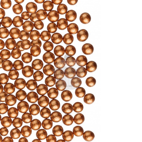 Sugar pearls 4mm - retro gold / bronze - 100g