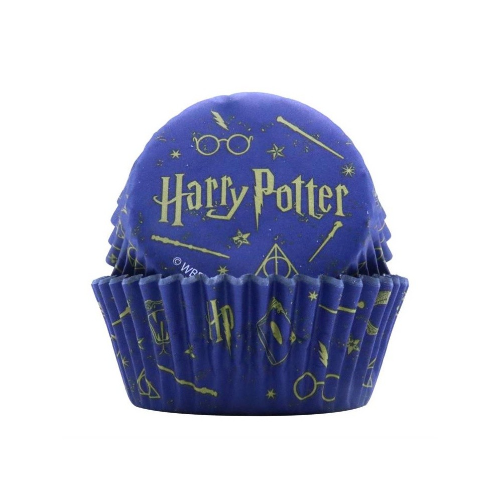 PME Backformen für Süßwaren mit Folie - Harry Potter - Blau - 30 Stück.