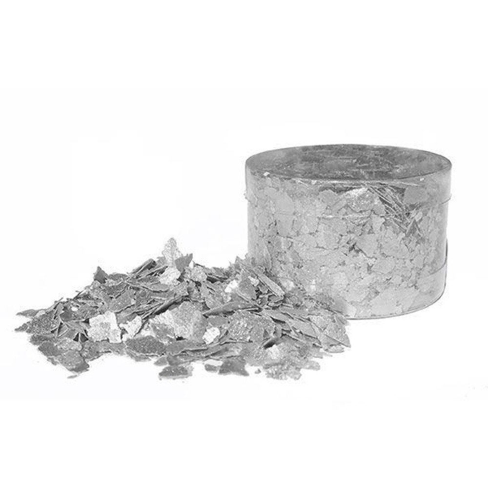 Crystal Candy - edible cake Flakes - silver 7g