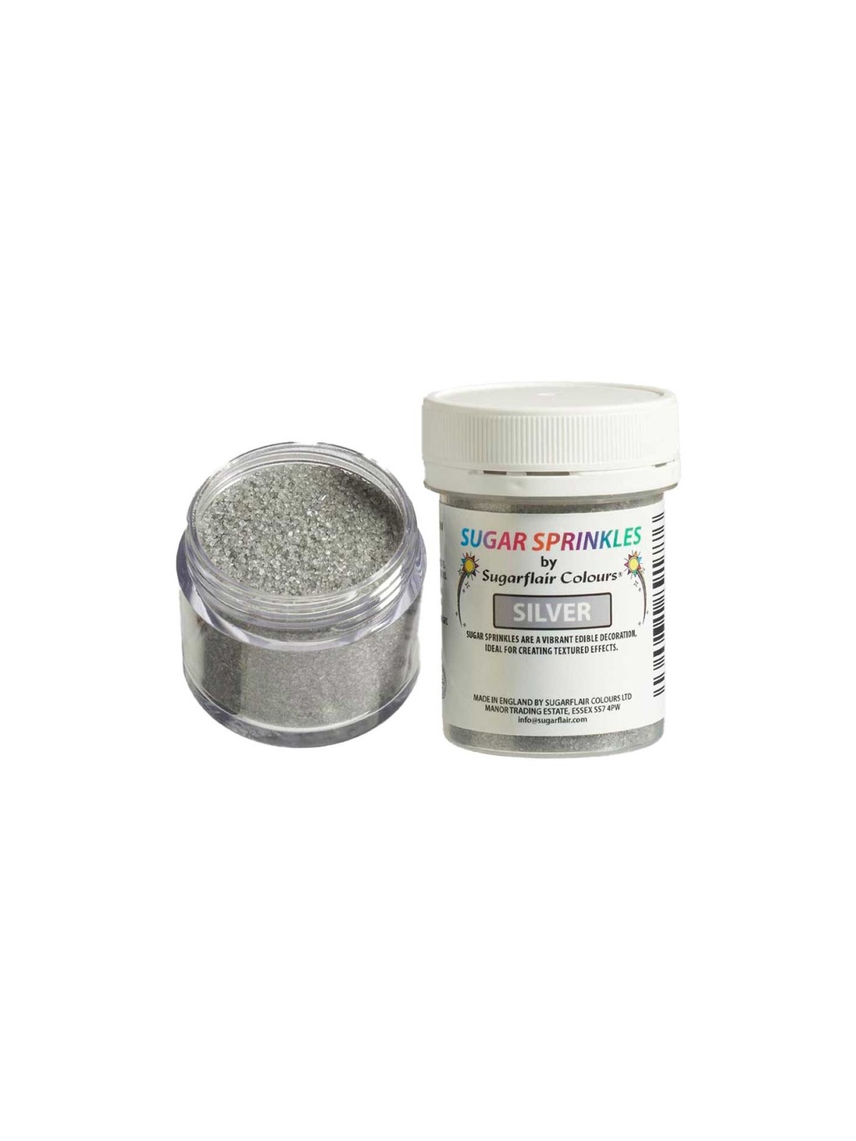 Sugarflair Sugar Sprinkles silver 40g