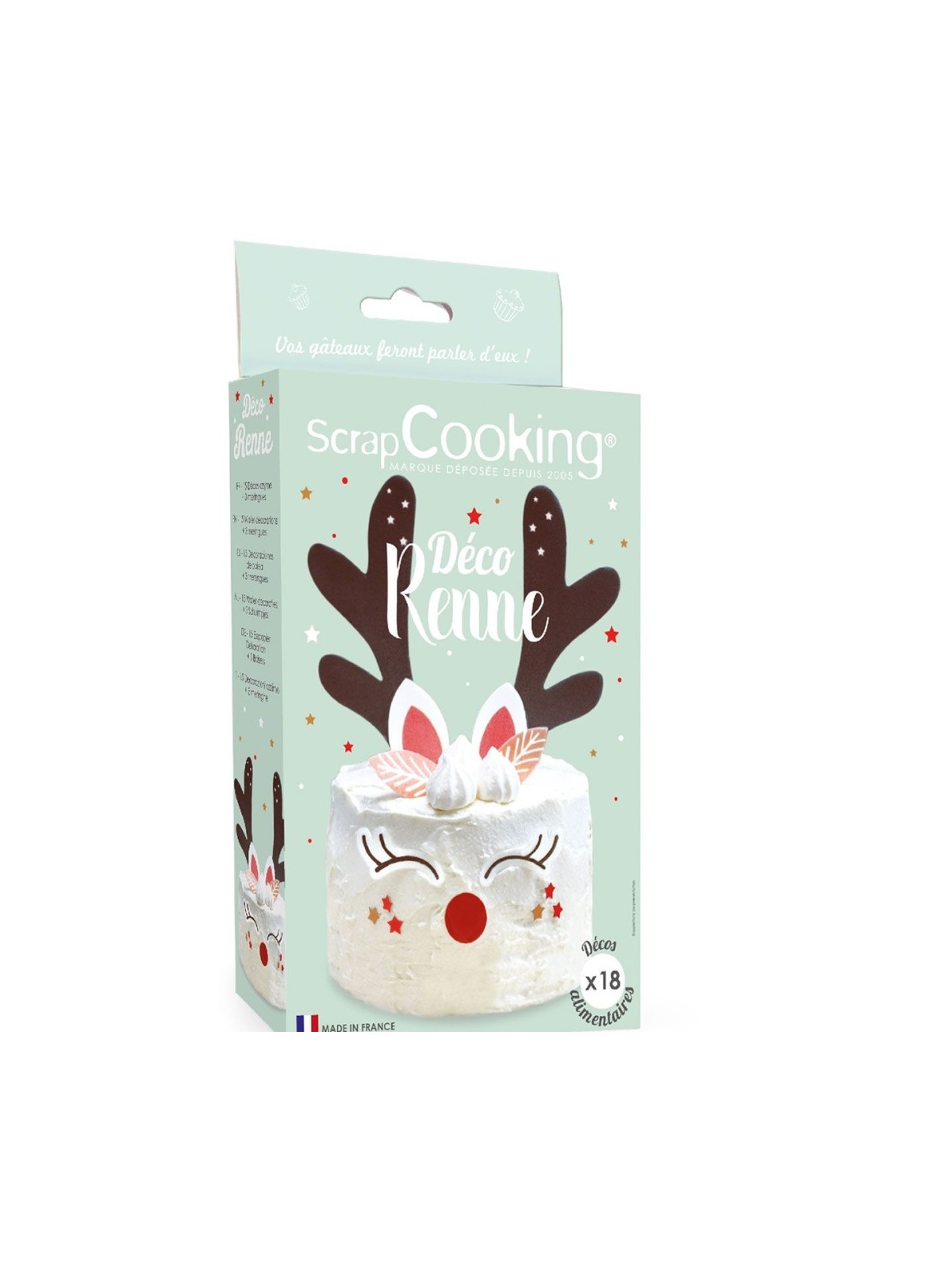 SCRAPCOOKING edible paper - Reindeer - 15pcs