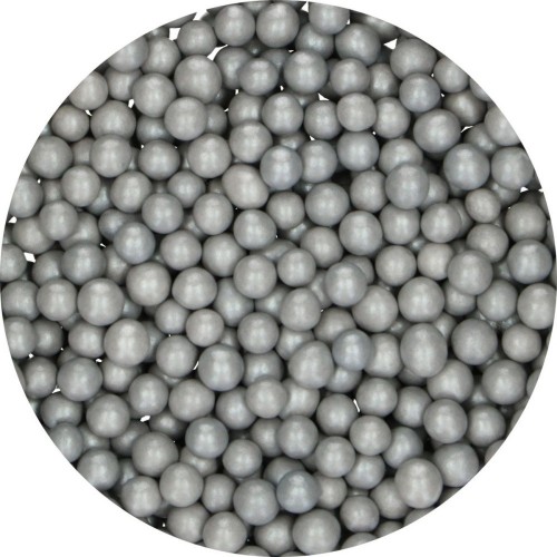 DISCOUNT: FunCakes Chocolate Decoration - Pearls Medium - Silver - 80g