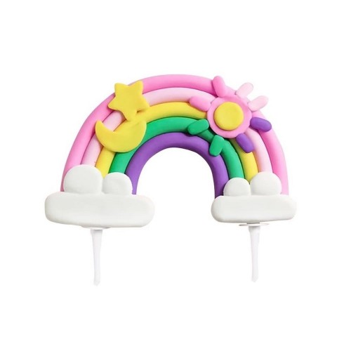 Cake topper - decorated rainbow
