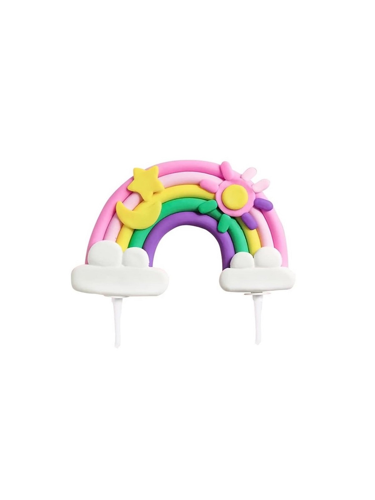 Cake topper - decorated rainbow