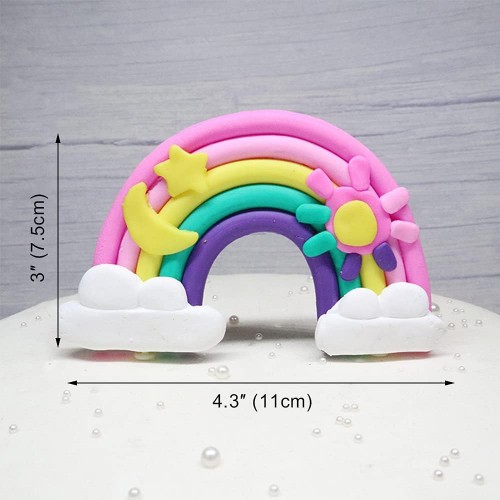 Cake topper - rainbow