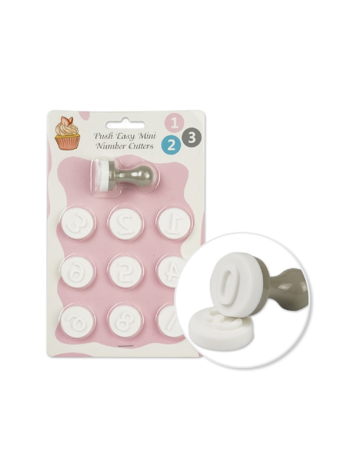 Fondant stamp - numbers 11 pcs