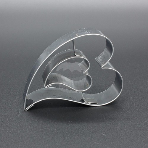 Stainless Steel Cookie Cutter - Irregular Heart + Heart