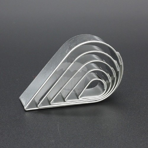 Cookie cutter - set of droplet smooth 5 pieces