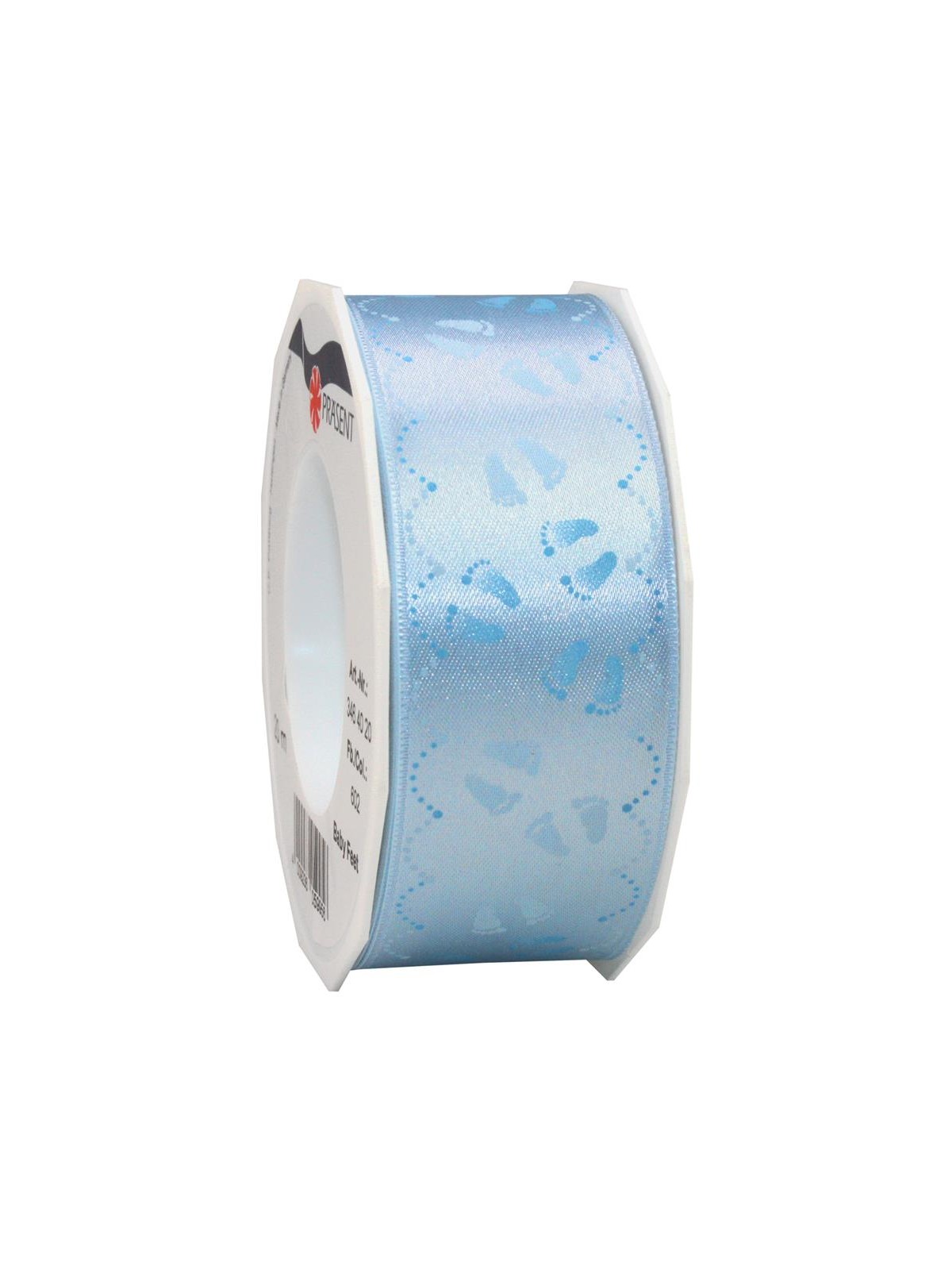 Satinband - babyblau - Neugeborenenbeine - 2m/ 40mm