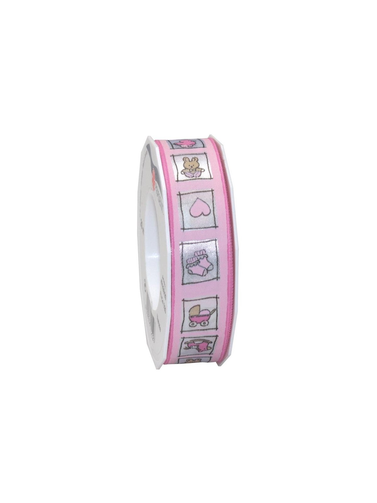 Satin ribbon - baby pink - children's world - 3m/ 25mm