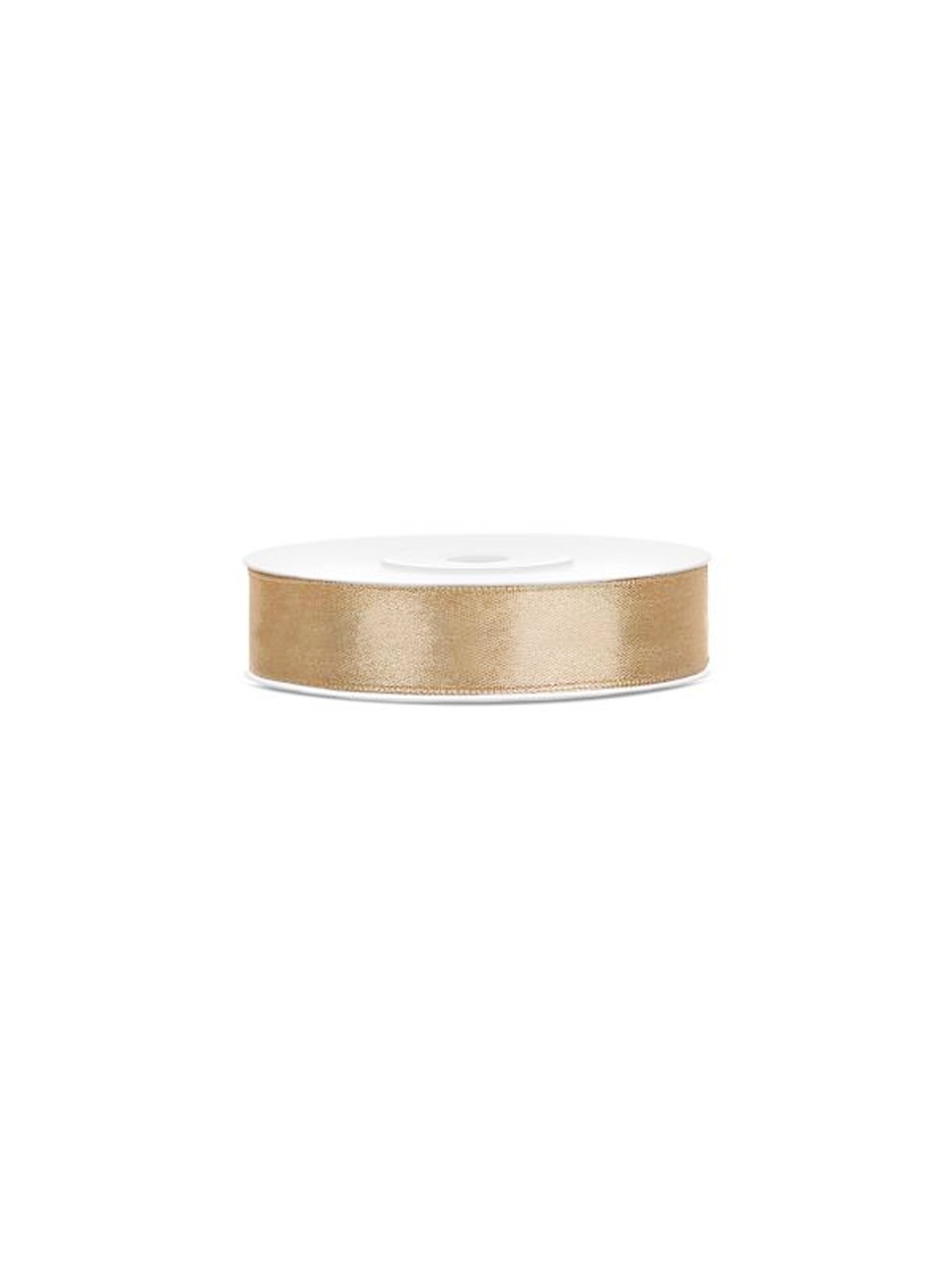 Satin ribbon - light golden - 25m/ 12mm