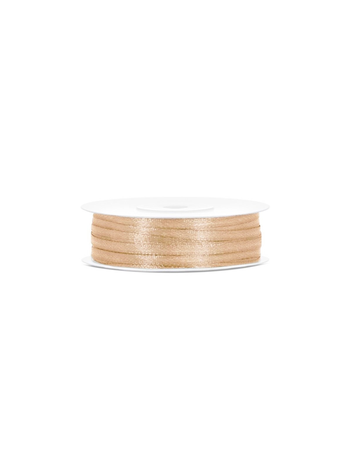 Satin ribbon - light golden - 50m/ 3mm