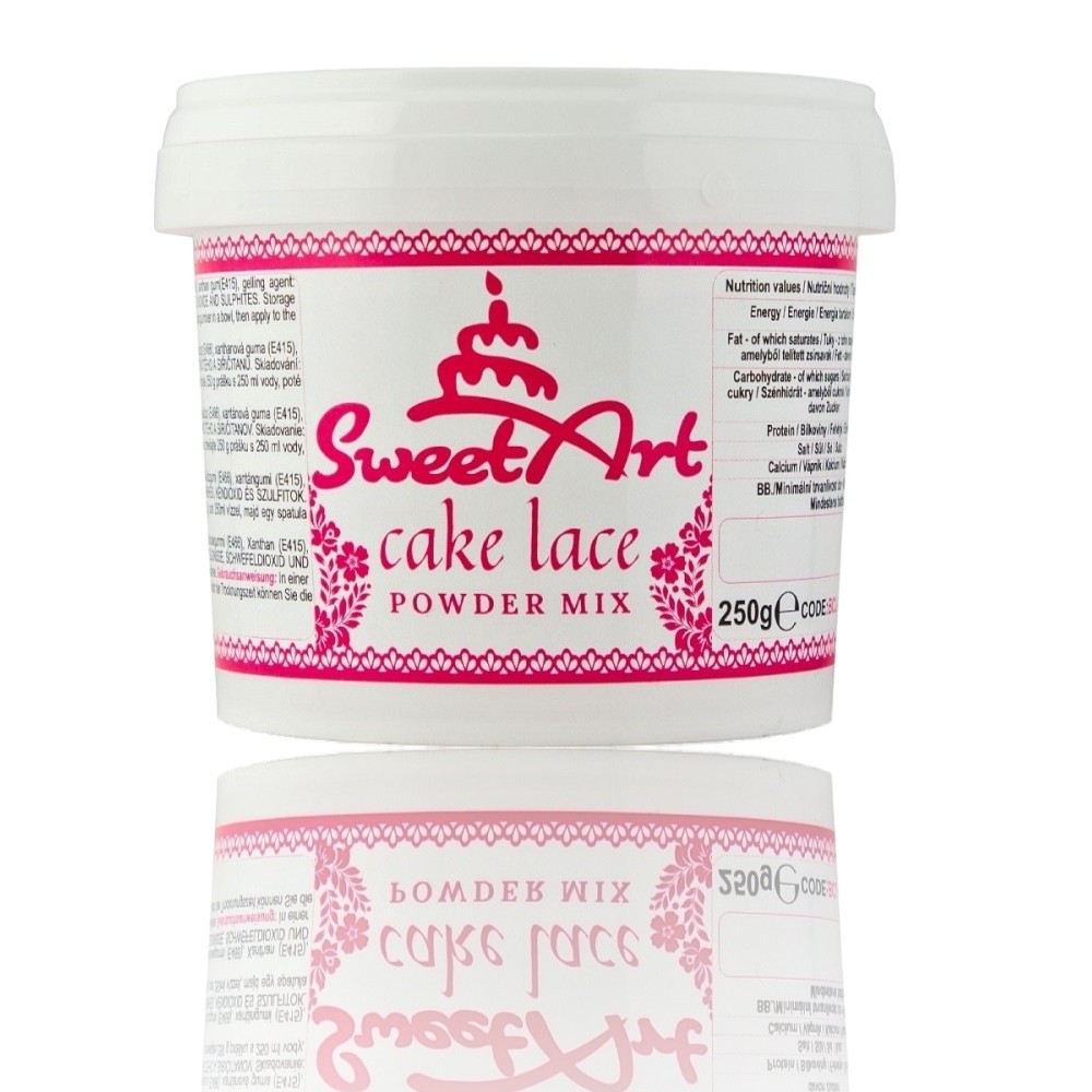 SweetArt Cake Lace Powder - edible lace mixture - white - 250g