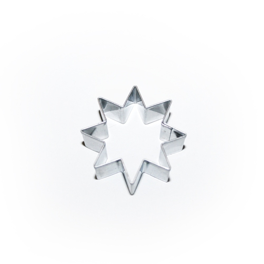 Stainless steel cookie cutter - 8-point star 40mm