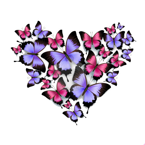 Edible paper "Heart of butterflies 2" - A4