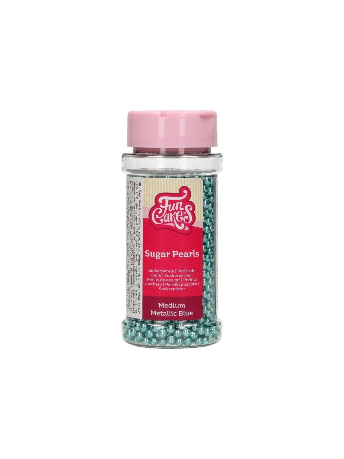 RABATT: FunCakes sugarpearls 4mm - metallic blue - 80g