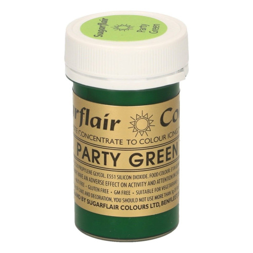 Sugarflair Gel Colour - Green - Party Green 25g